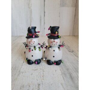 Blossom bucket glitter‎ Snowman vintage Xmas decor set